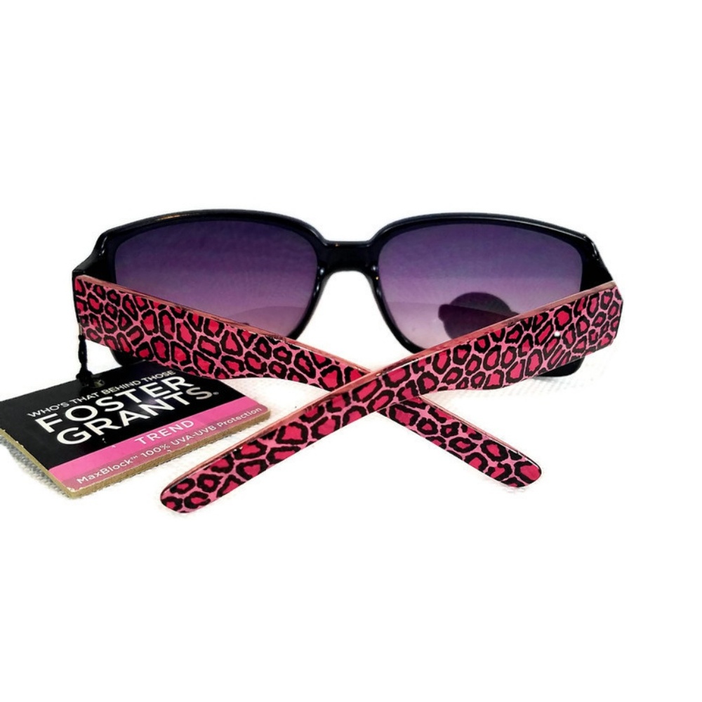Foster Grant Pink Leopard Print Sunglasses